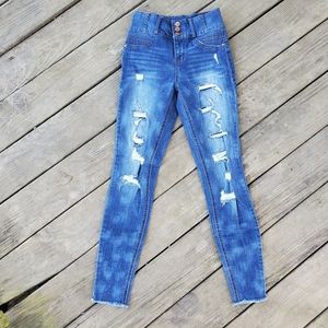 SOLD - NWOT High Rise Distressed Skinny Jeans